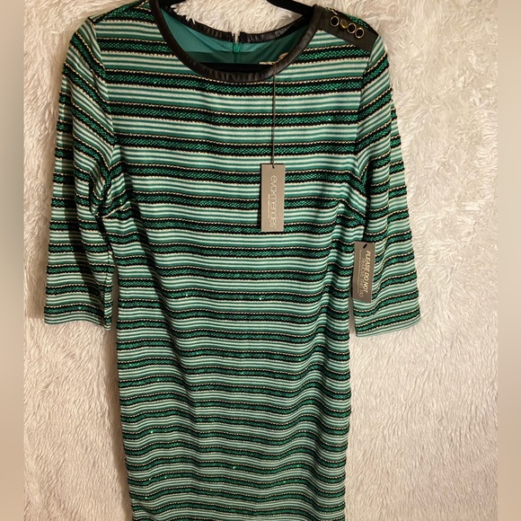 EVA MENDES for New York & Company Stripped Midi Dress - Picture 2 of 6